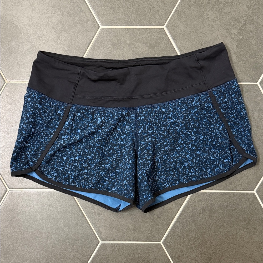 Lululemon Athletica Black and Blue Athletic Shorts